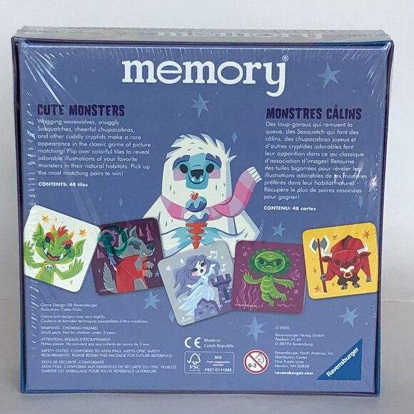New Sealed Ravensburger Game Cute Monster Memory Game- En/Fr - Picture 5 of 14